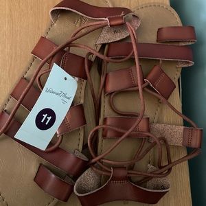 Brown - Size 11 - Lace up sandals - NWT